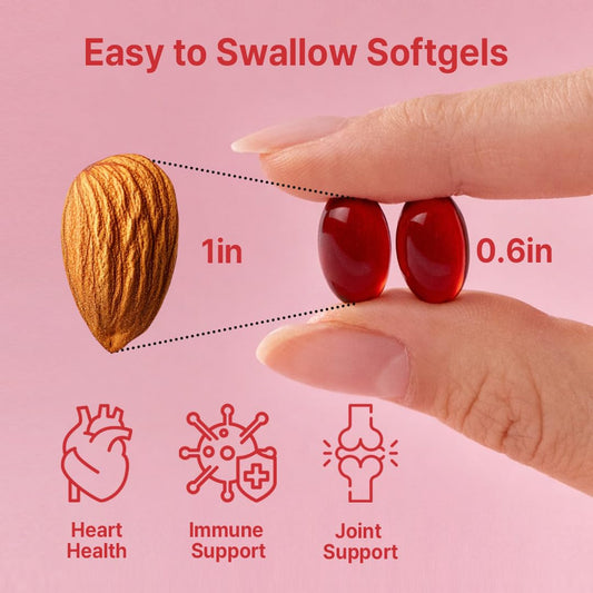 HINI Antarctic Krill Oil 500 mg, Omega-3 Phospholipids with 80 mg EPA & DHA and 50 mg Astaxanthin, High Absorption Omega-3 Fish Oil Alternative, 30 Softgels, Once-Daily Softgel